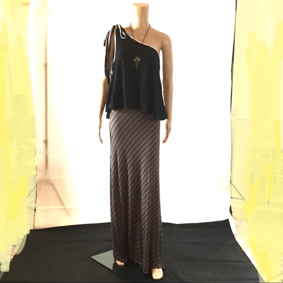 NWT Free People One-Shoulder Contrast Trim Top XS - Picture 2 of 8